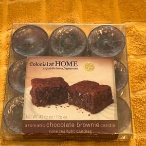 NEW 9 CHOCOLATE BROWNIE TEA CANDLES